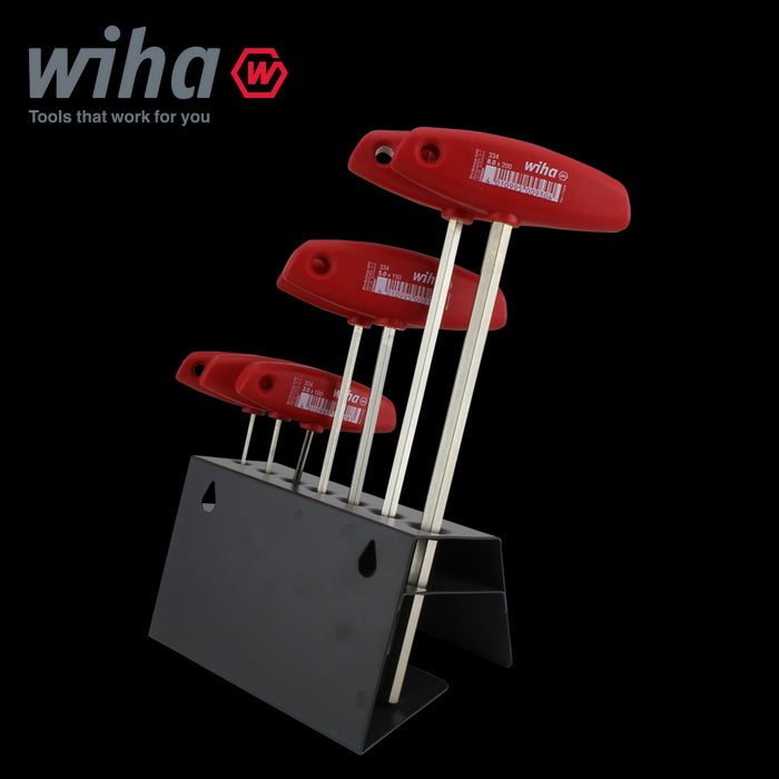 Wiha 00953 L-Key Allen Key Hex T Handle With Stand 8pc Set