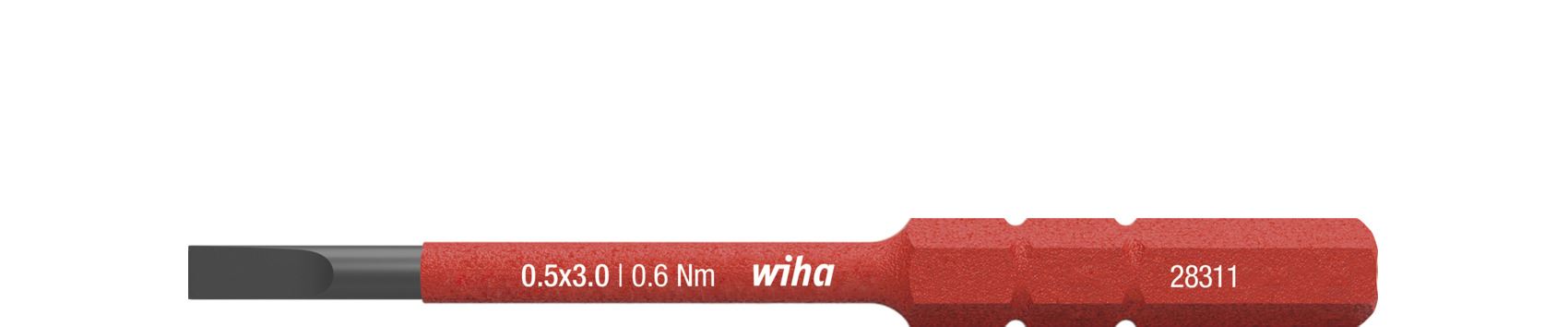 Wiha 34579 Slimbit Screwdriver Slotted 3mm head 75mm long VDE Electrician