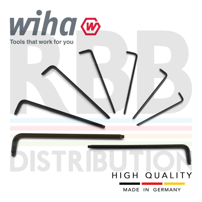 Wiha 34736 Torx L-key 8pcs Set With Holder Black oxidised