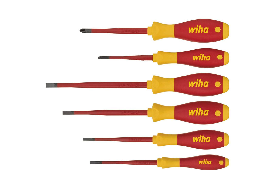 Wiha 35389 Slotted And Phillips Screwdriver 6pcs Set SlimFix VDE