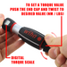 Digital torque wrench with user instructions on a white background