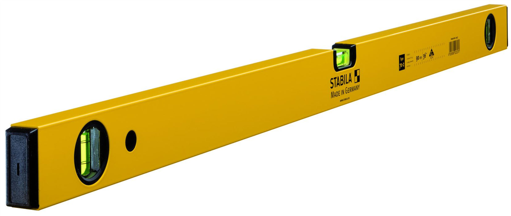 STABILA Spirit Level 36In 90cm Double Plumed  3 Vial Level 02327