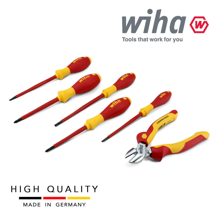 Wiha 33969 Mixed Basic Electricaians Kit with Pouch VDE 7pcs