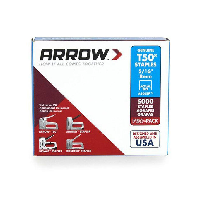 ARROW 505IP/T50 5/16"-8mm 5000 Staples