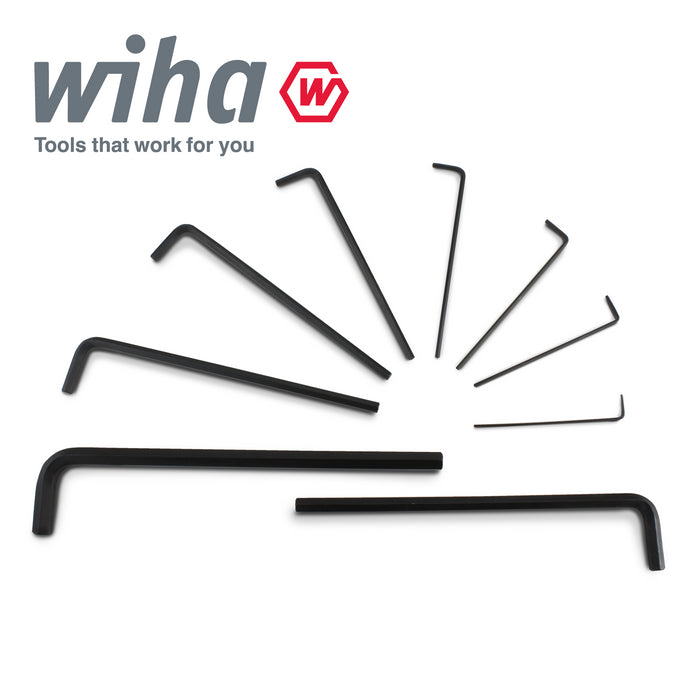 Wiha 06386 Allen Hex Tool Key 9pc Set Black Tools And Holder