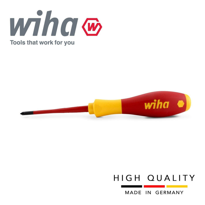 Wiha 35395 PZ1 Pozidriv SoftFinish Screwdriver SlimFix VDE