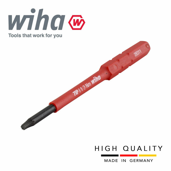 Wiha 43145 Slimbit Screwdriver SlimVario PZ SL PH Torx HEX 75mm 1000v VDE Electrician TorxPlus 7IP