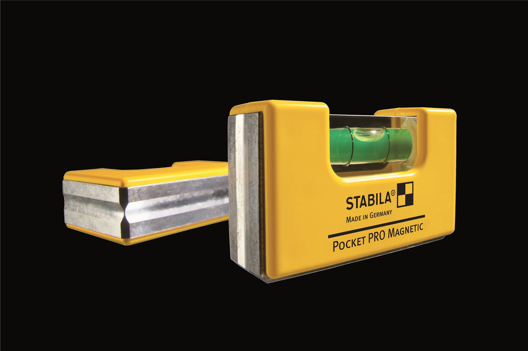 STABILA 17768 Pro Magnetic Pocket Spirit Level and Belt Clip Holder