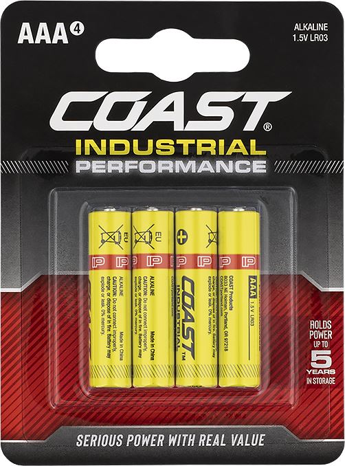 COAST Industrial Performance AAA 4 Pack