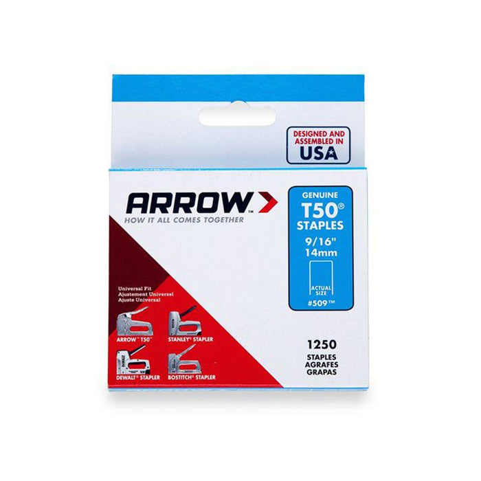 ARROW 50924/T50 9/16"-14mm 1250 Staples