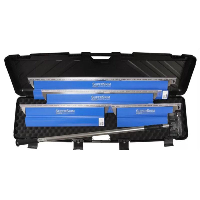 Set of SuperSkim products in a black case on a white background