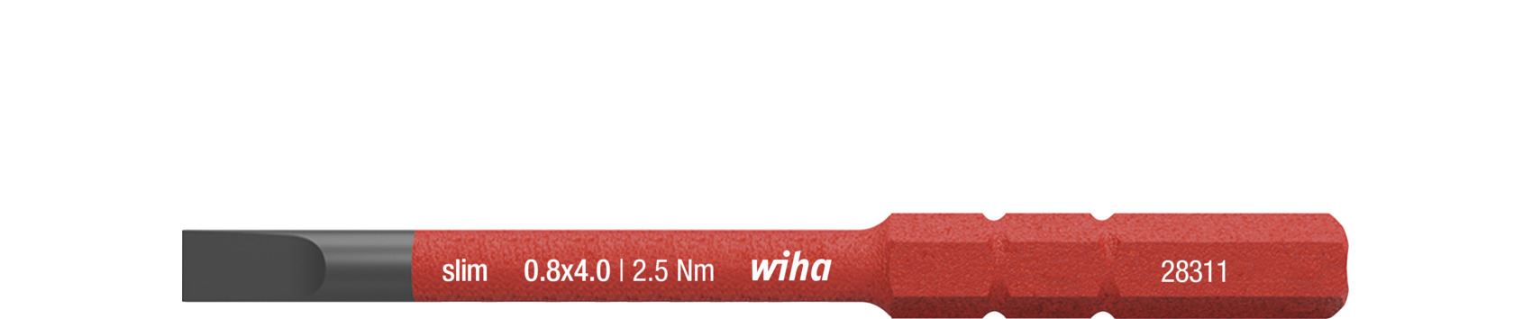 Wiha 34580 Slimbit Screwdriver Slotted 4mm Head 75mm 1000v VDE Electrician