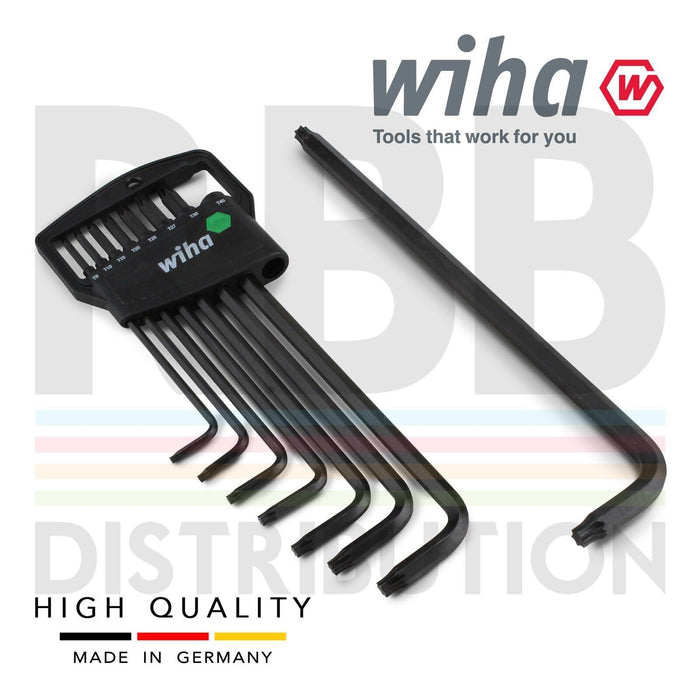 Wiha 34736 Torx L-key 8pcs Set With Holder Black oxidised