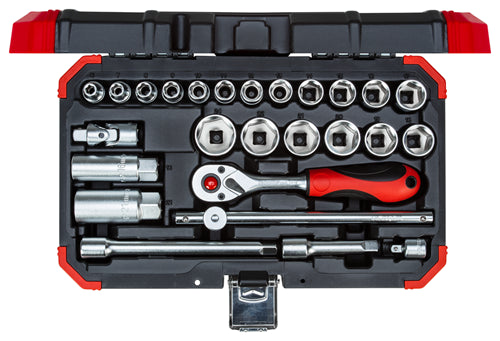 Gedore Red Socket wrench set 3/8 Inch  26 pieces 6-24 mm