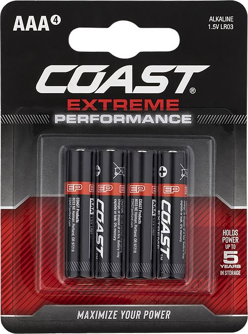 COAST Extreme Performance AAA 4 Pack