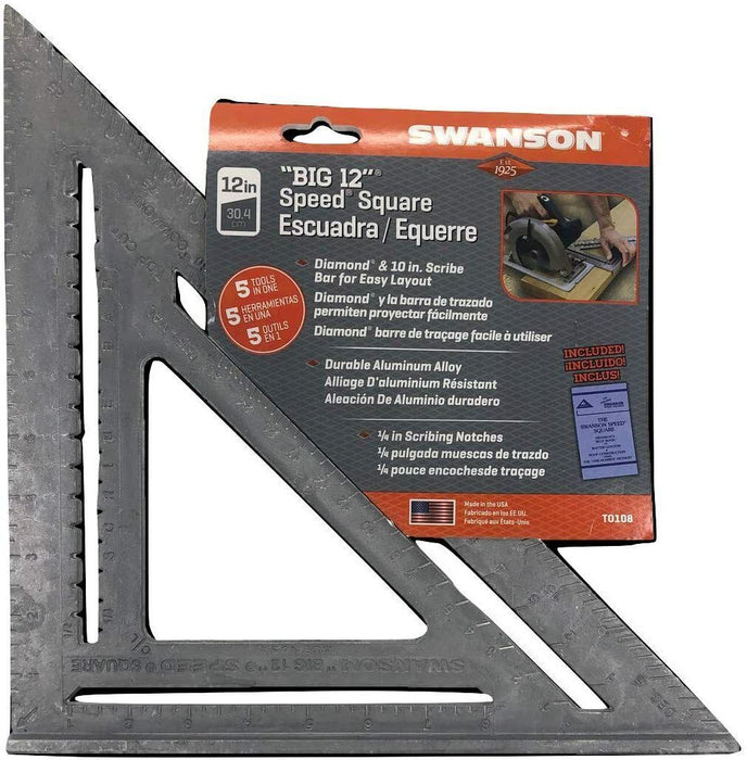 Swanson T0108 12" Speed Square (Imperial)