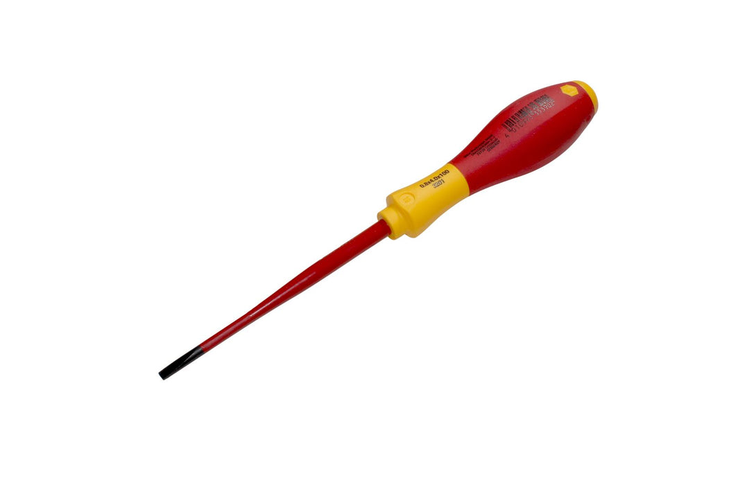 Wiha 35390 4mm Slotted SoftFinish Screwdriver SlimFix VDE