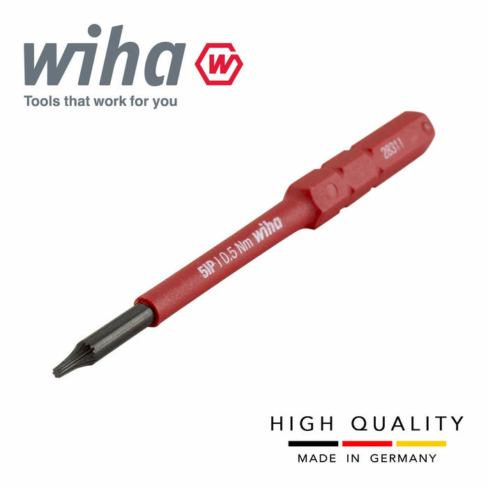 Wiha 43143 SlimBits Torx Plus Screwdriver 5IP Head 75mm 1000v VDE Electrician