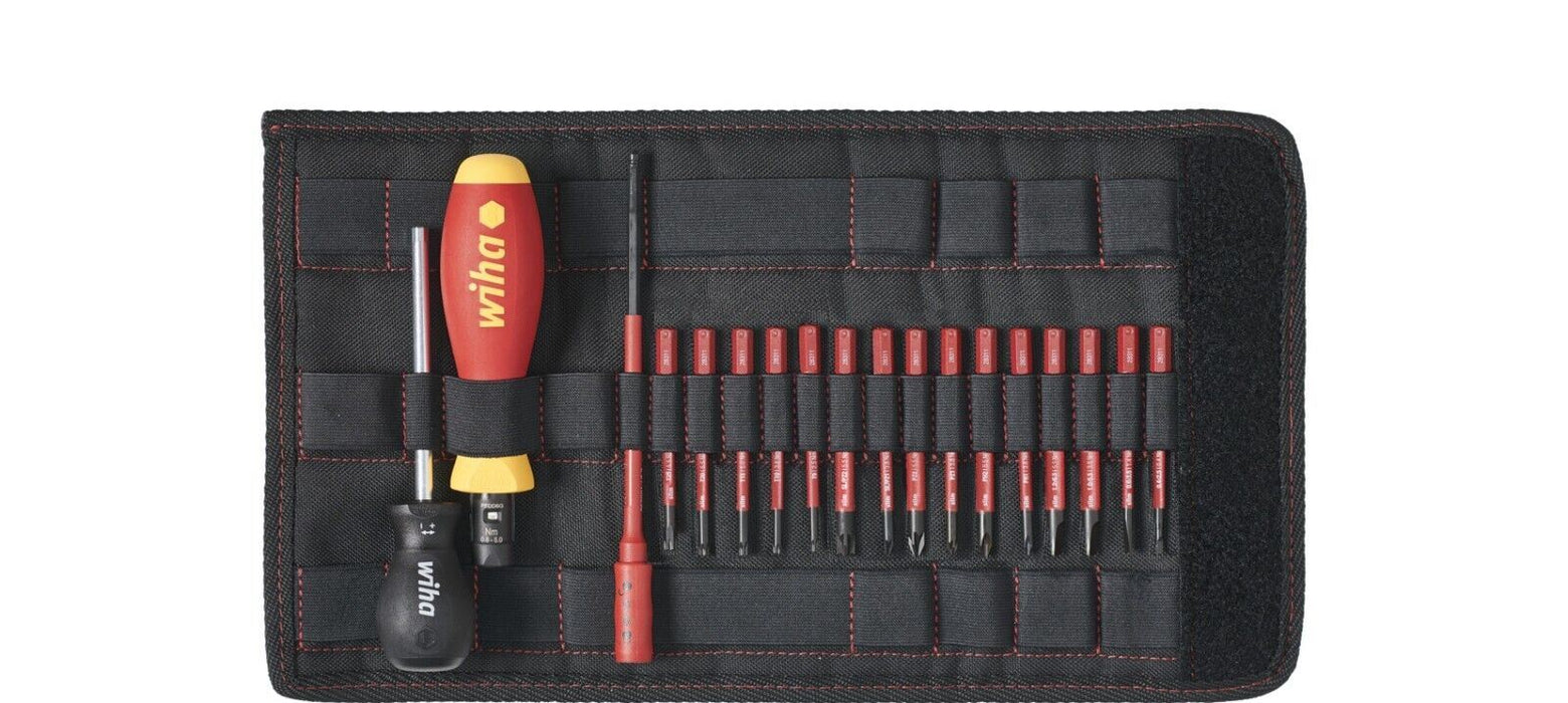 Wiha 36791 Torque Screwdriver Slimbits Set 0.8 to 5 Nm VDE