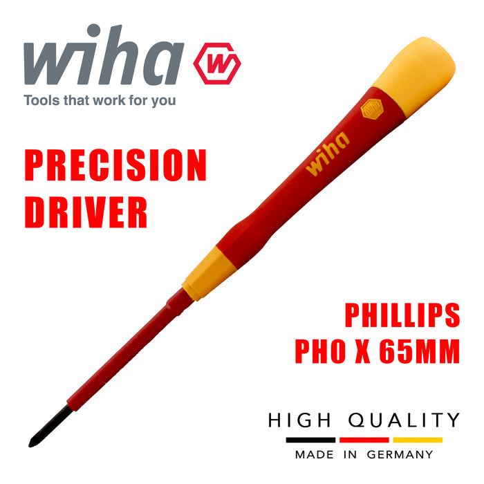 Wiha 42378 PH0 Phillips Screwdriver PicoFinish With Cap VDE