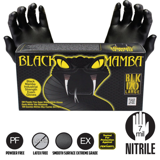 Black Mamba Nitrile Large Workshop Gloves Box of 100 [L]