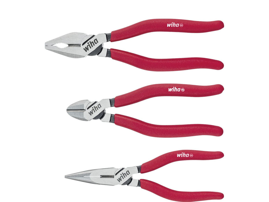 Wiha 26850 Combination Plier Needle Nose Pliers Diagonal Cutter Set 3pcs