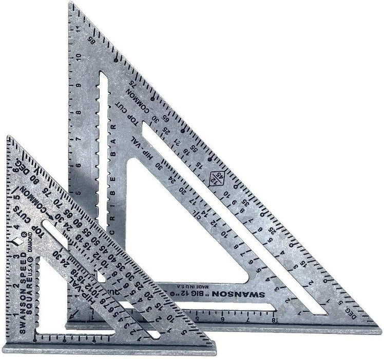 Swanson SW1201K Speed Square Twin Pack 7"/12" Imperial