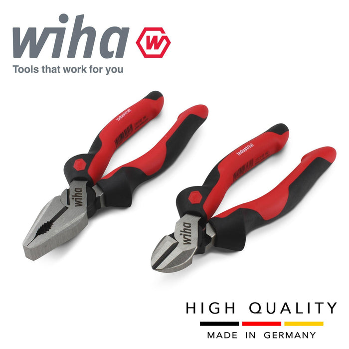 WIHA 180mm Combi Pliers/160mm Diagonal Cutter