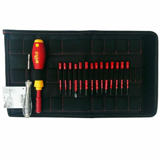 Wiha 36068 Slimbits And SlimVario Voltage Tester Set 16pcs VDE