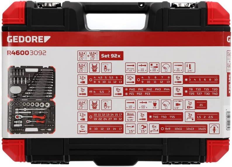 Gedore Red Socket wrench set 1/4 Inch  + 1/2 Inch  92 pieces