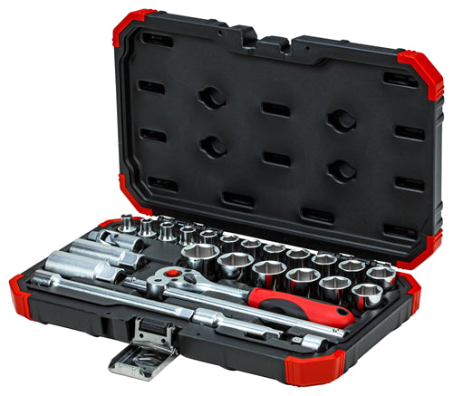 Gedore Red Socket wrench set 3/8 Inch  26 pieces 6-24 mm