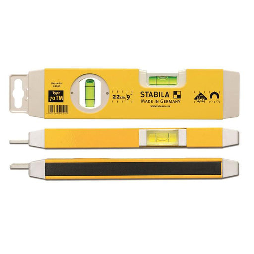 STABILA 70TM Torpedo 10In 22cm Magnetic Spirit Level 02190