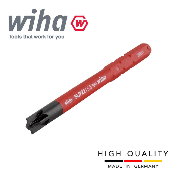 Wiha 34590 Slimbit Screwdriver Plusminus pozidrive SL PZ2 1000v VDE Electrician