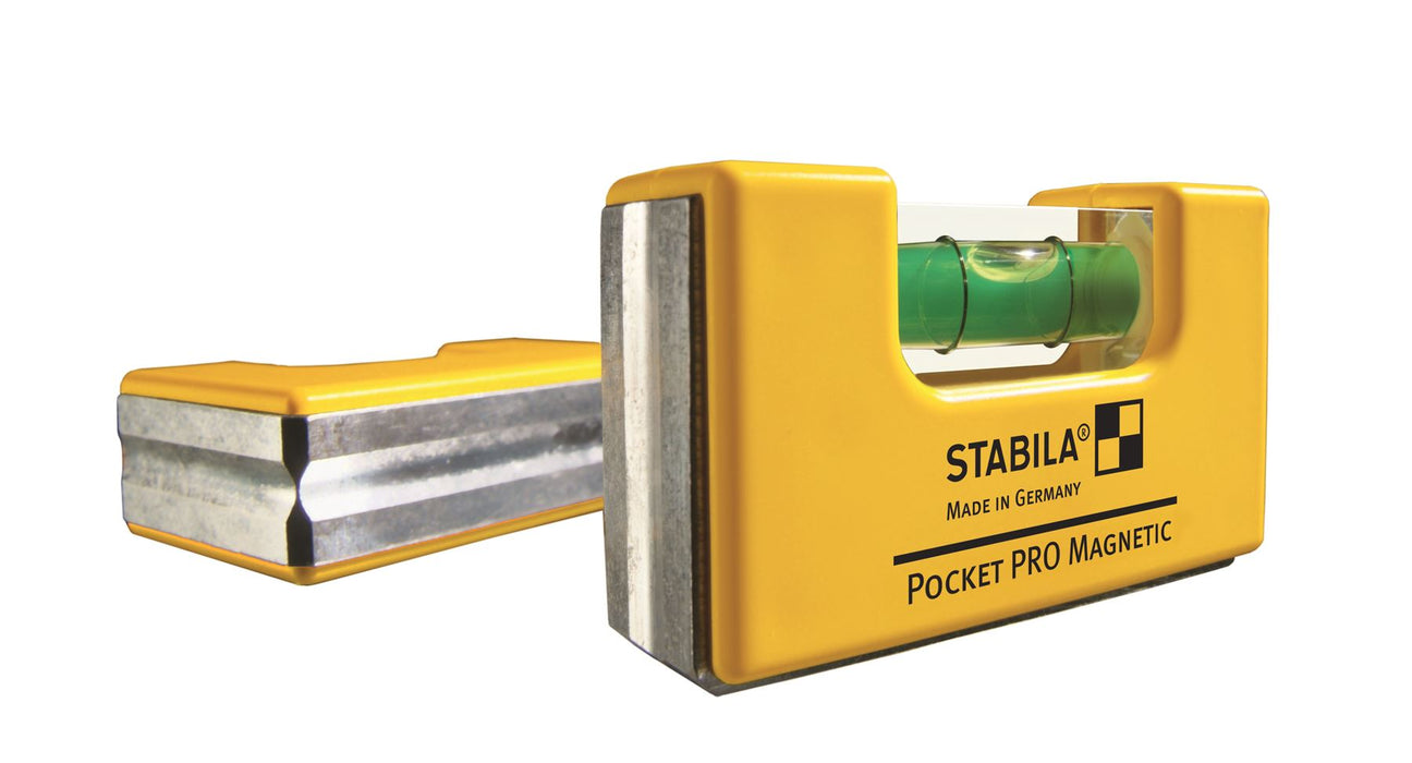 STABILA 17768 Pro Magnetic Pocket Spirit Level and Belt Clip Holder