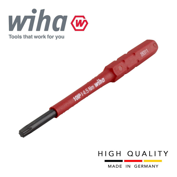 Wiha 43148 SlimBits Torx Plus Screwdriver 10IP Head 75mm 1000v VDE Electrician