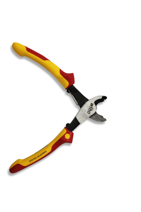 Wrench with red and yellow handles on a white background