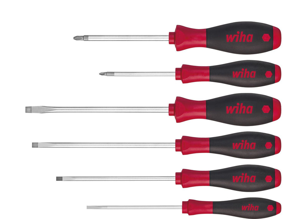 Wiha 07153 Slotted Pozidrive Screwdriver Set 6pcs