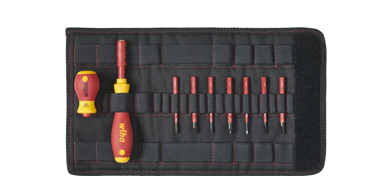 Wiha 41231 SlimBit Screwdriver PH/ PZ / SL 9pcs VDE Electrician