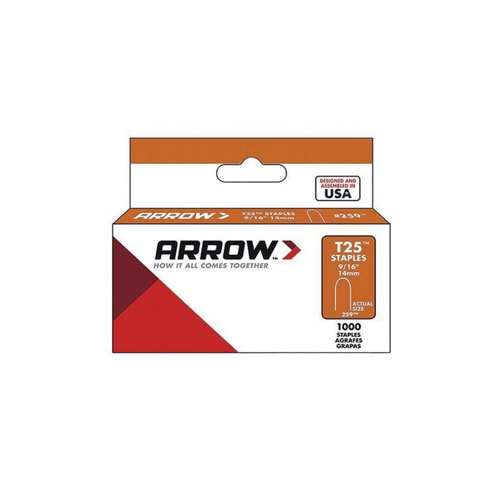 ARROW T25 9/16"-14mm 1000 Staples