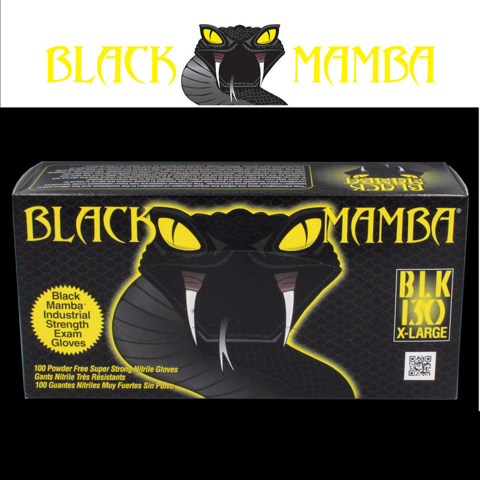 Black Mamba Extra Large Workshop Gloves Nitrile Glove Box of 100 [XL]