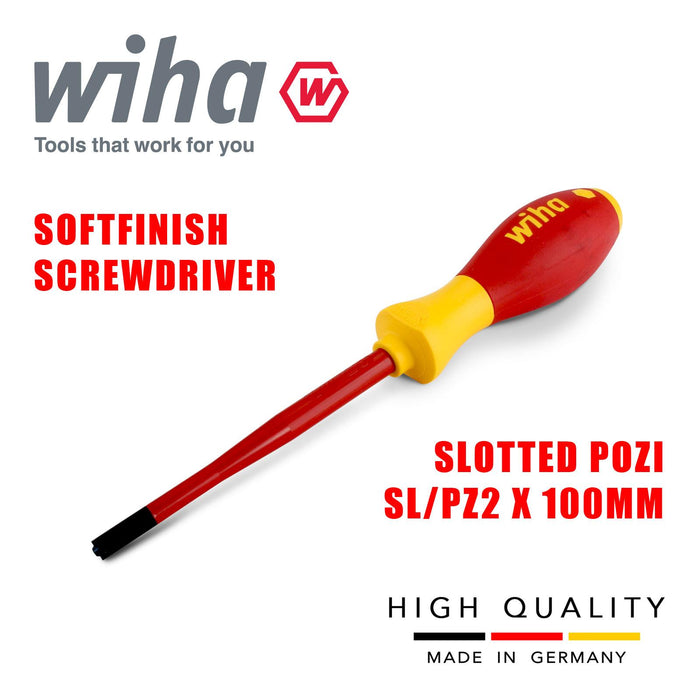 Wiha 36330 PlusMinus/Pozidrive SoftFinish Screwdriver VDE