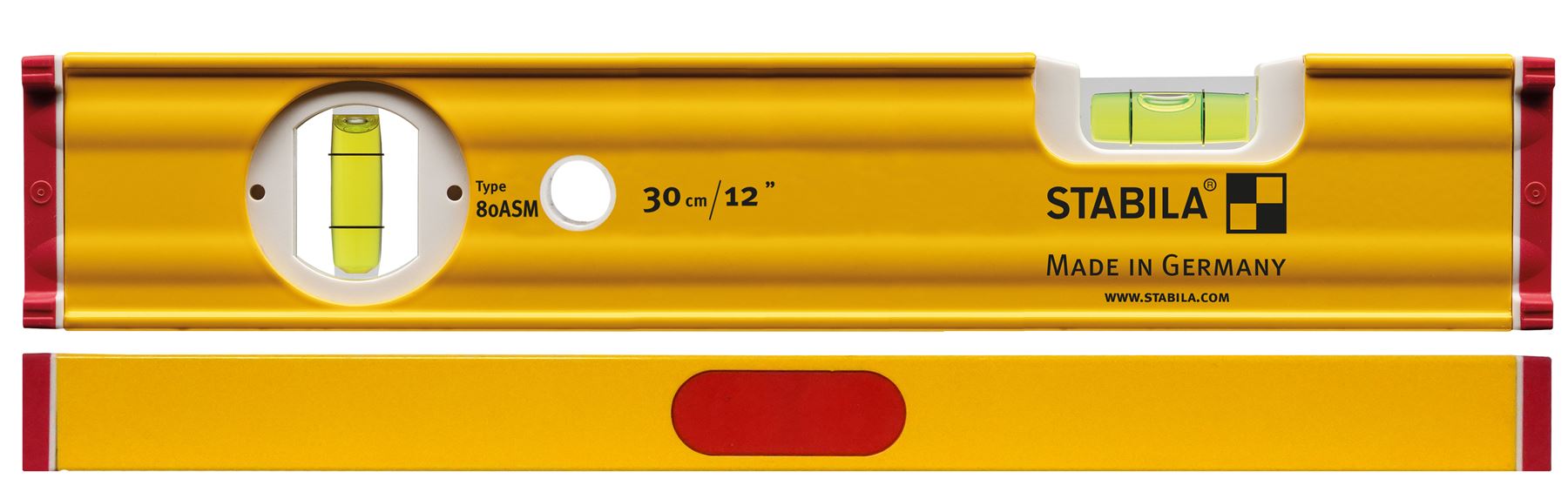 STABILA Spirit Level Anti Slip 12In 30cm Magnetic Level 80ASM-30 19676