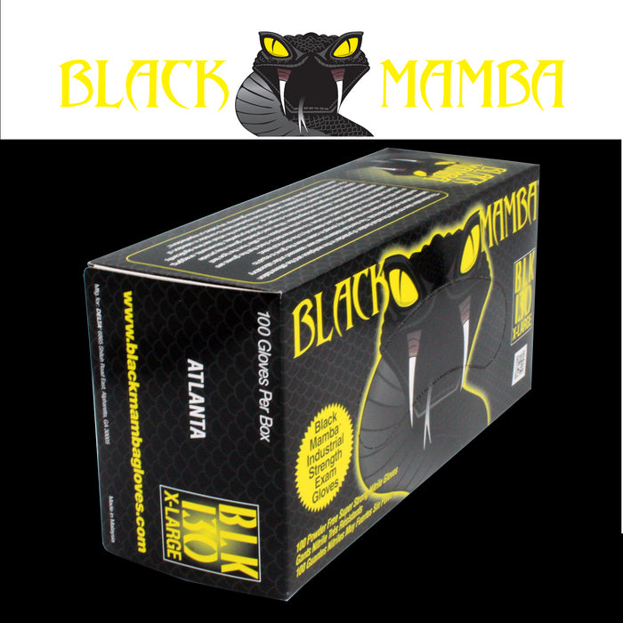 Black Mamba Extra Large Workshop Gloves Nitrile Glove Box of 100 [XL]