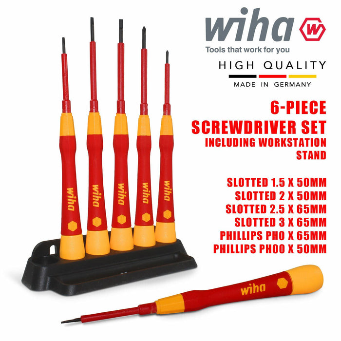 Wiha  42989 Phillips Slotted Screwdriver PicoFinish VDE 7pcs