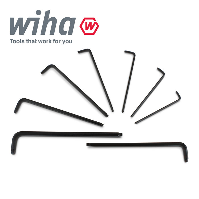 Wiha 34736 Torx L-key 8pcs Set With Holder Black oxidised