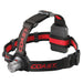 Coast headlamp with black and red strap on a white background
