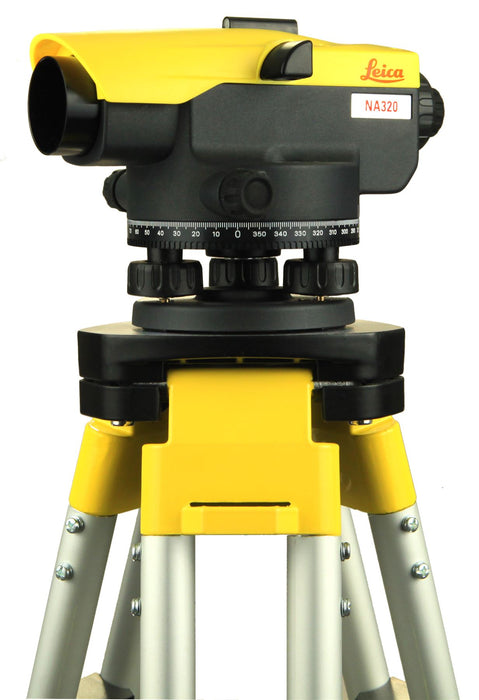 Leica Geosystems NA320 Automatic Optical Level 20x Magnification 3 Series with Case 360 Degree Rotation