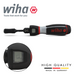 Wiha digital torque screwdriver with close-up of display on a white background