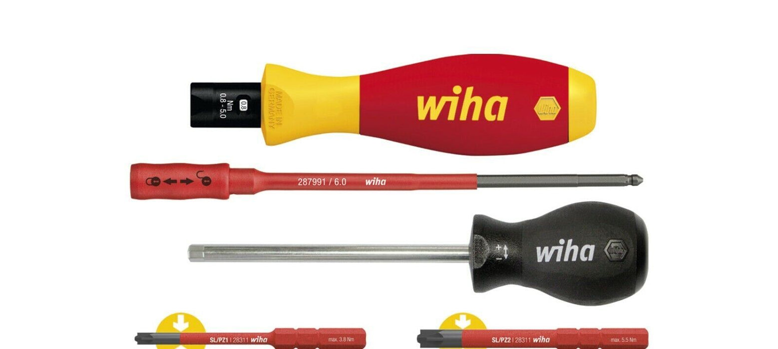 Wiha 38074 Torque PlusMinus & Pozidrive Set 0.8 To 5.0Nm VDE