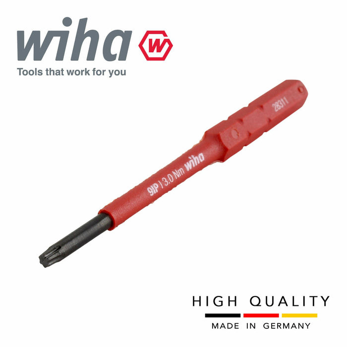 Wiha 43147 SlimBits Torx Plus Screwdriver 9IP Head 75mm 1000v VDE Electrician